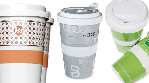 Coffee to go Becher Porzellan 