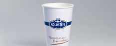 Coffee to go Papierbecher mit Benefit für Goldsteig Käsereien Bayerwald GmbH